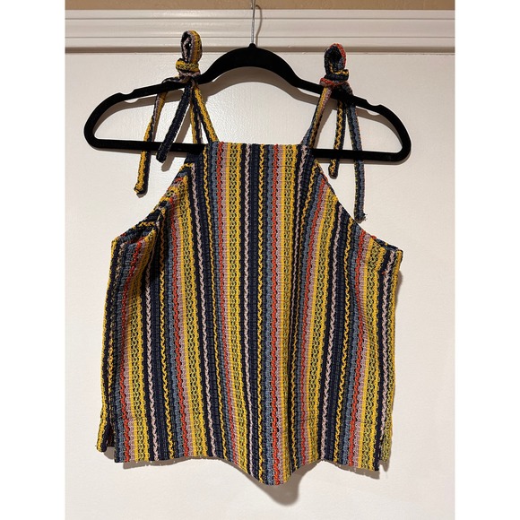 Madewell Vibrant Striped Tie-Strap Blouse - Picture 8 of 11